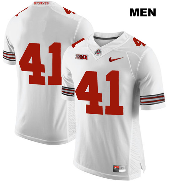 Ohio State Buckeyes Men's Hayden Jester #41 White Authentic Nike No Name College NCAA Stitched Football Jersey ZD19K33SF